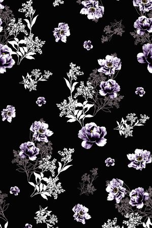 小碎花印花花型图片