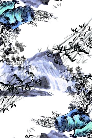 中国风印花花型图片