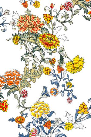 菊花印花花型图片