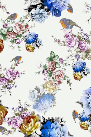 purity花型carry1印花花型图片