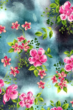 小碎花印花花型图片