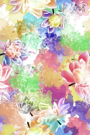 花卉印花花型图片