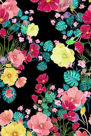 花朵印花花型图片