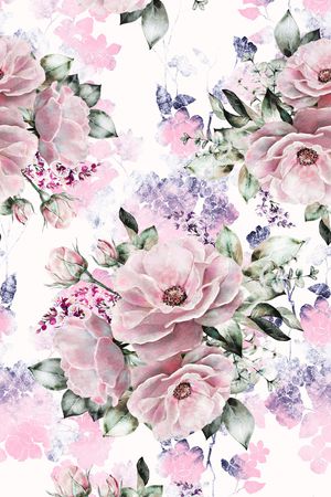 手绘印花花型图片