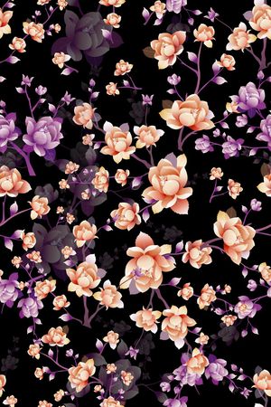 小碎花印花花型图片