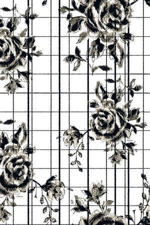 格子印花花型图片