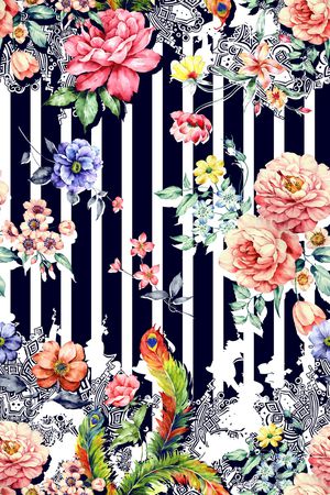 花卉印花花型图片