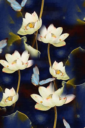 花朵印花花型图片