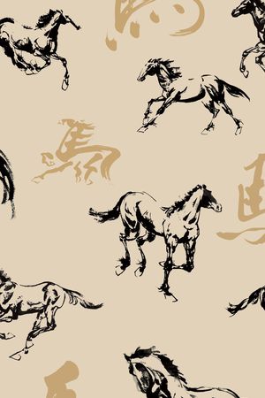 手绘印花花型图片