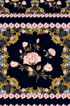 波西米亚印花花型图片