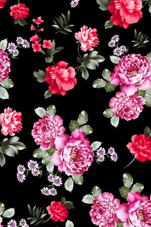 乱花印花花型图片