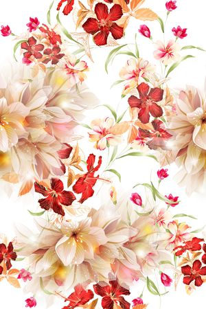 花朵印花花型图片