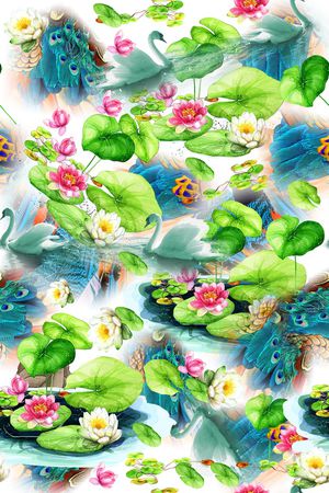 花卉印花花型图片