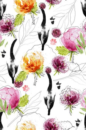 流行时尚印花花型图片