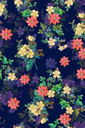 小碎花印花花型图片