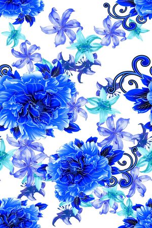 花朵印花花型图片