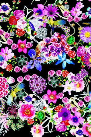 牡丹印花花型图片
