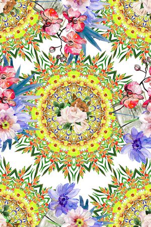 手绘印花花型图片
