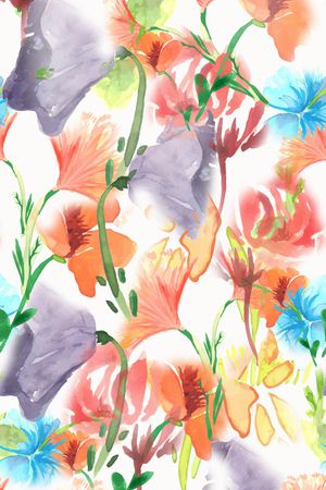 满版花印花花型图片