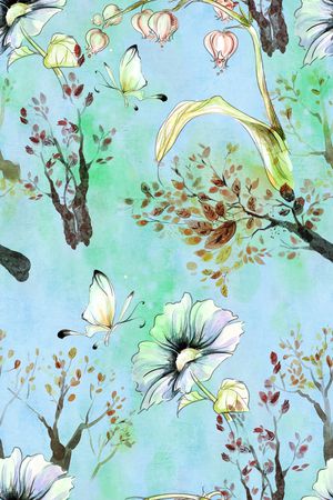 手绘印花花型图片
