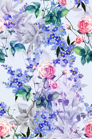 乱花印花花型图片