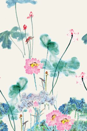 抽象印花花型图片