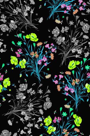 碎花印花花型图片
