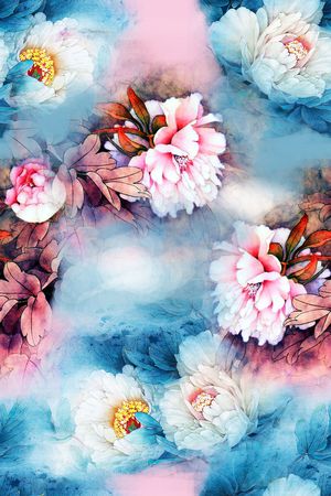 花瓣印花花型图片