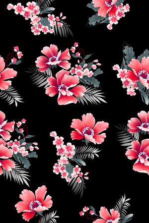 大花印花花型图片