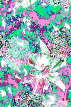 抽象印花花型图片