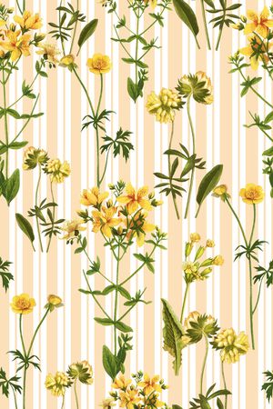 撞色组合印花花型图片