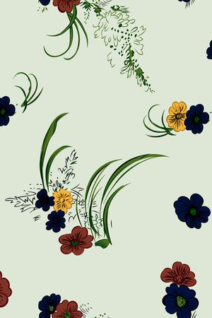 乱花印花花型图片