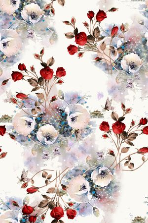 中国风印花花型图片