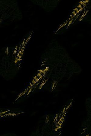 竹叶印花花型图片