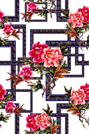 花朵印花花型图片
