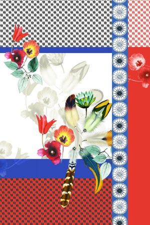 女装前幅印花花型图片