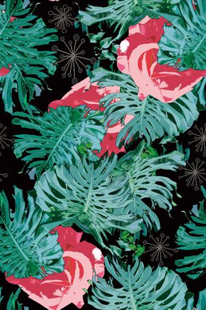 植物印花花型图片