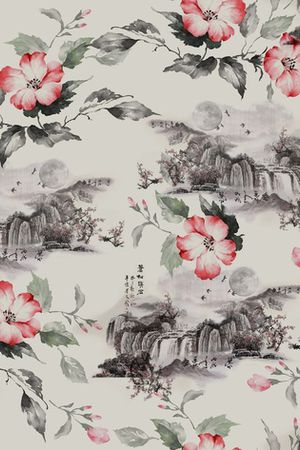 山川印花花型图片