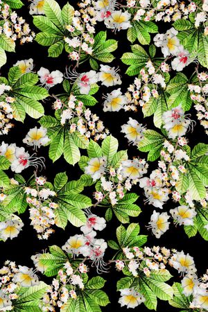 数码花卉类印花花型图片
