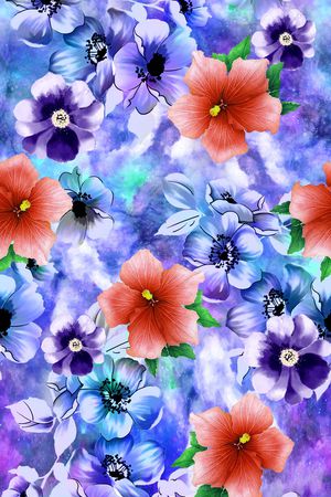 花卉印花花型图片