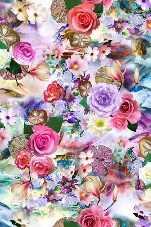 花朵印花花型图片