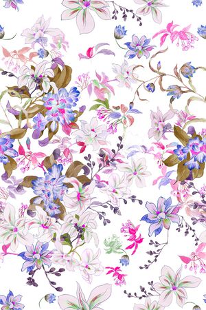 小碎花印花花型图片