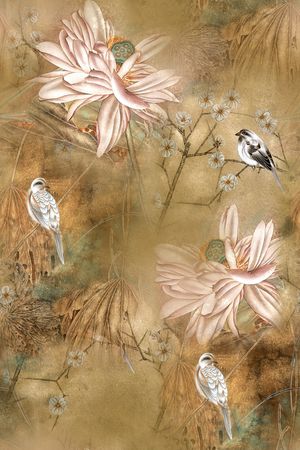 中国风印花花型图片