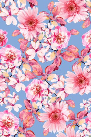菊花印花花型图片