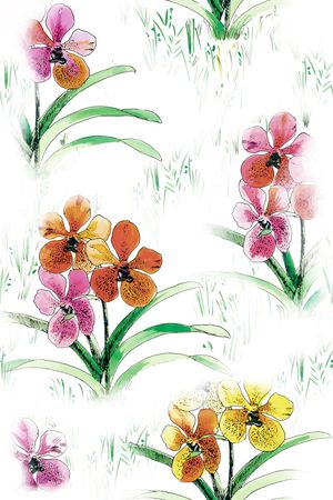 花卉印花花型图片