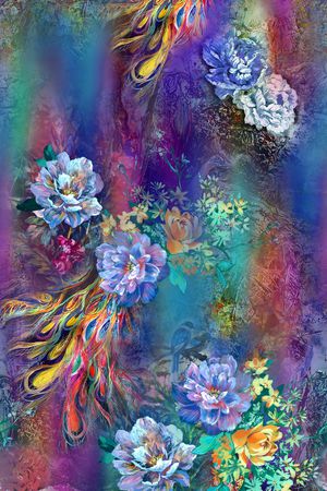 油画印花花型图片
