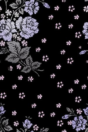 罂粟花印花花型图片