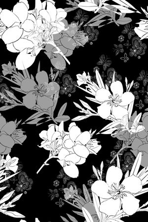 百合印花花型图片