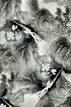 中国风印花花型图片