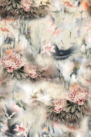 羽毛印花花型图片